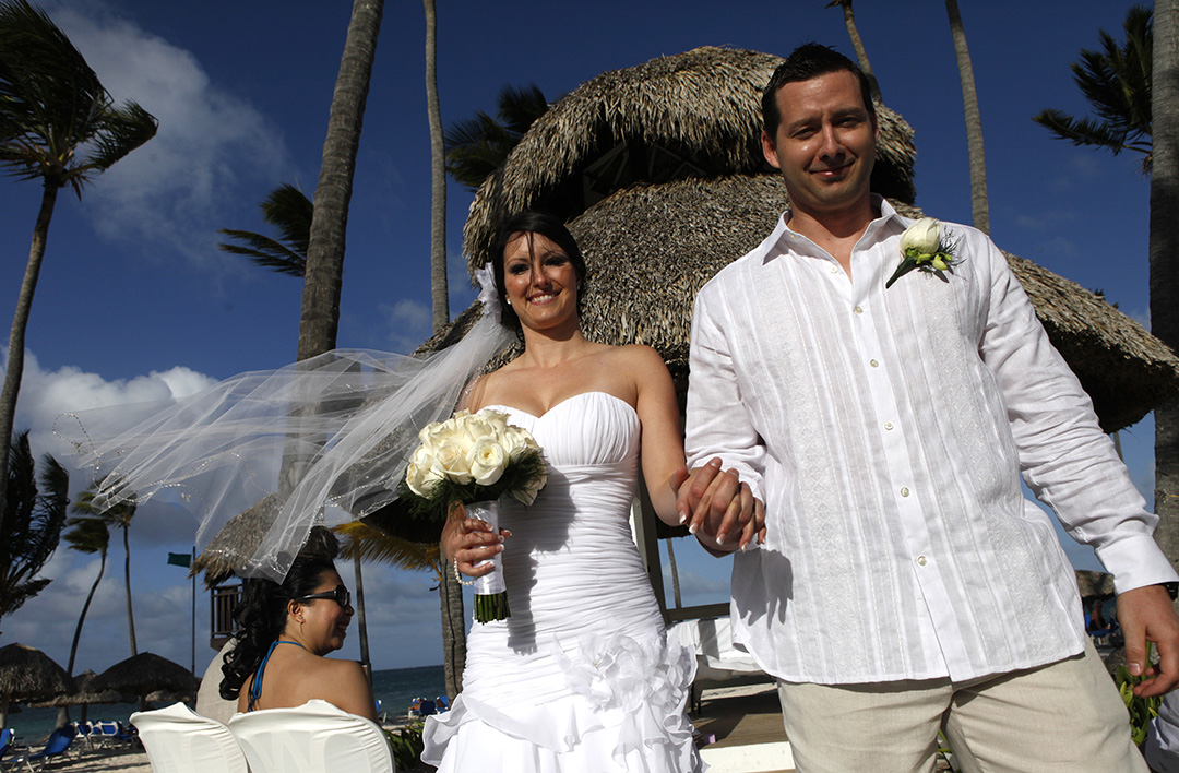 Stephanie & Louis David- Destination Wedding Dreams Palm Beach Hotel Punta Cana