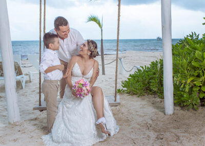 Veronica and Pedro Wedding vow renewal in Zoho Beach Restaurant Punta Cana Dominican Republic